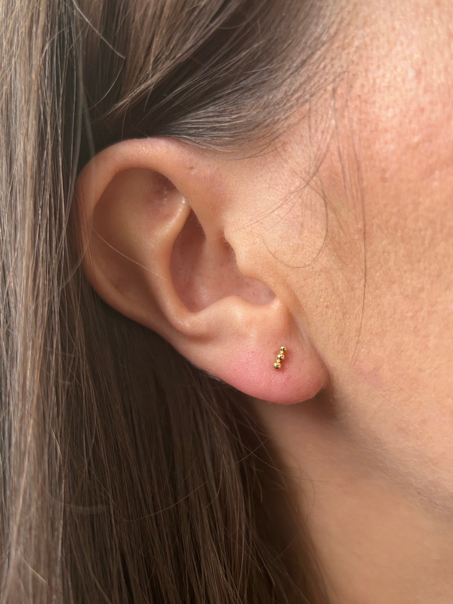 Beaded Trio Stud Earrings