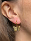 Butterfly Gold Huggie Hoop Earrings - Gemzis Earrings