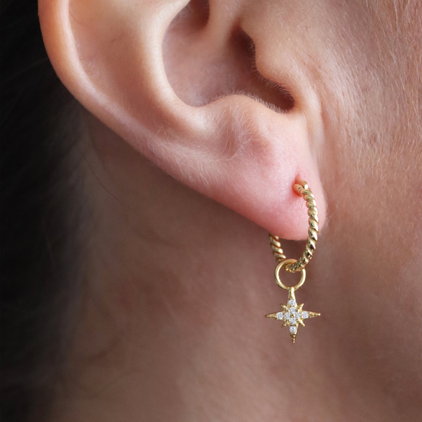 Celestial Starburst Pave Ear Charm - Gemzis