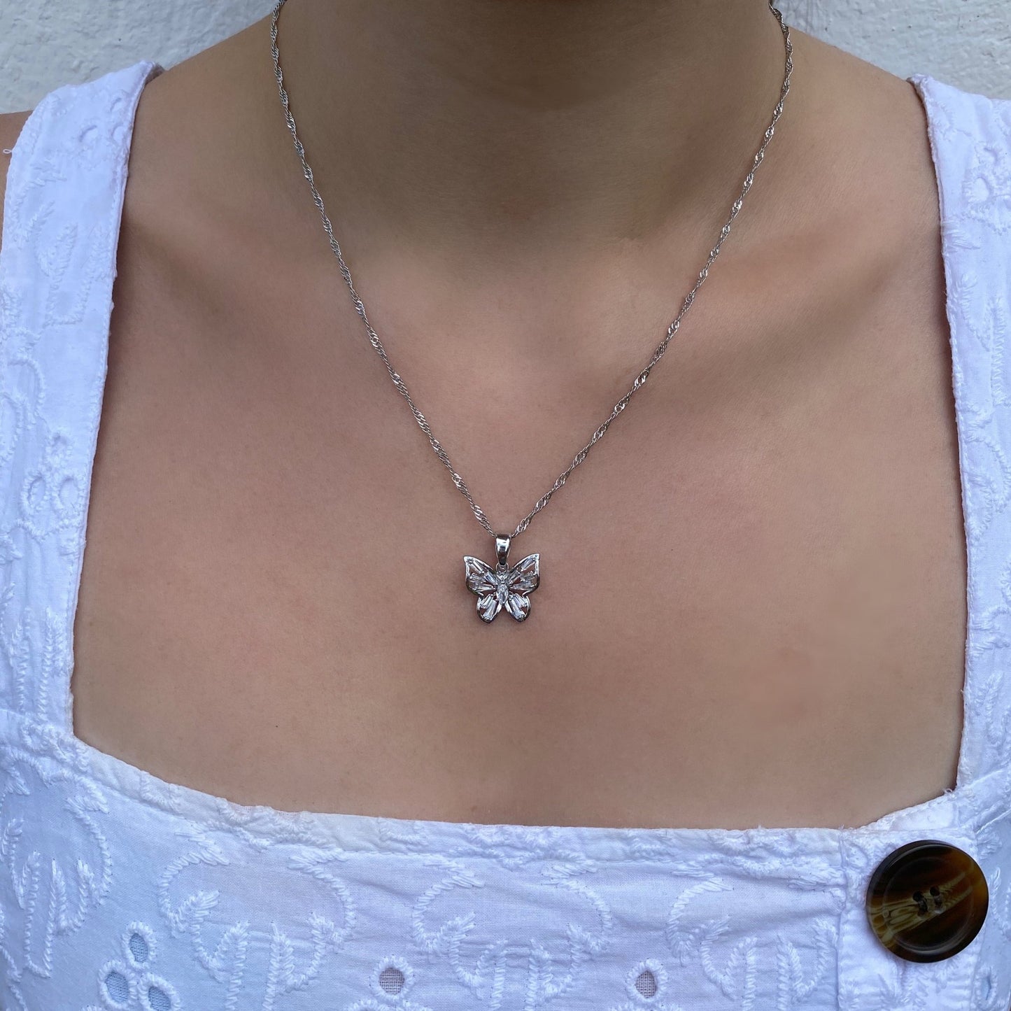 CZ Butterfly Necklace - Gemzis