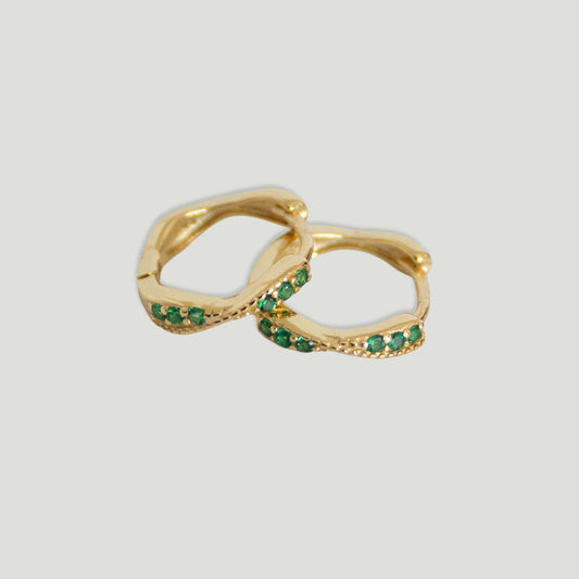 Deya Huggie Hoop Earrings - Gemzis