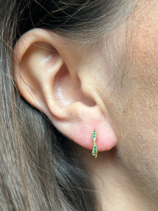 Deya Huggie Hoop Earrings - Gemzis Earrings