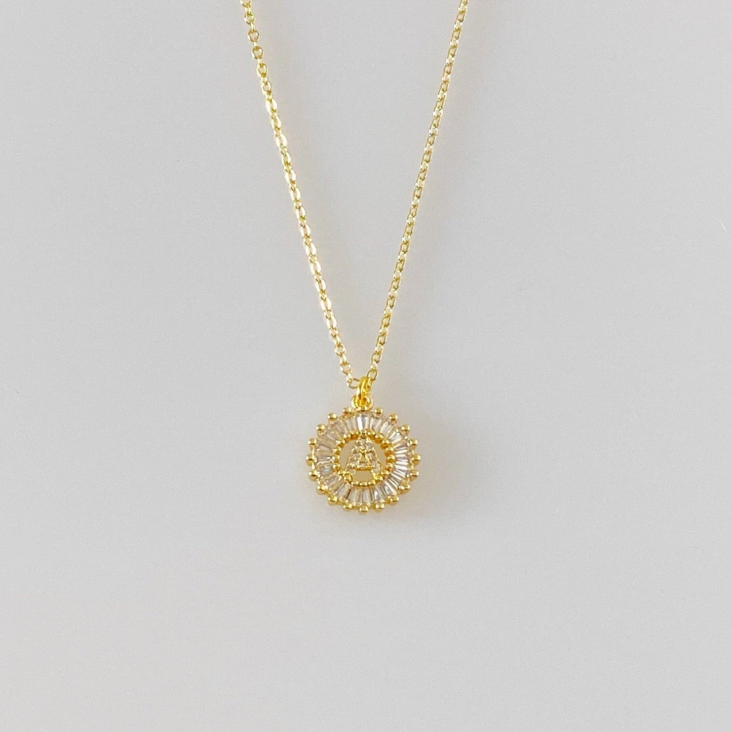 Frosted Custom Initial Necklace - Gemzis