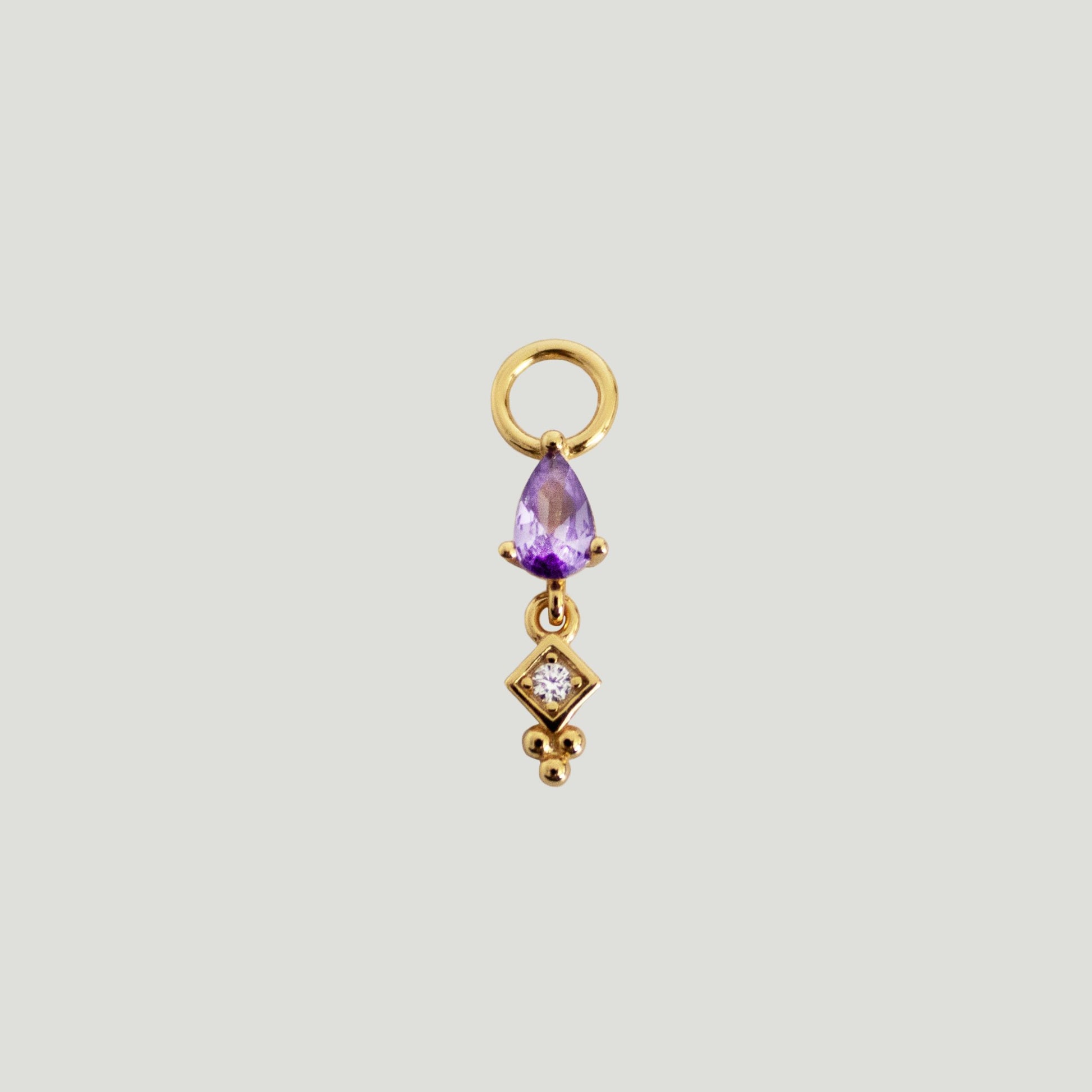 Penelope Gemstone Drop Ear Charm - Gemzis