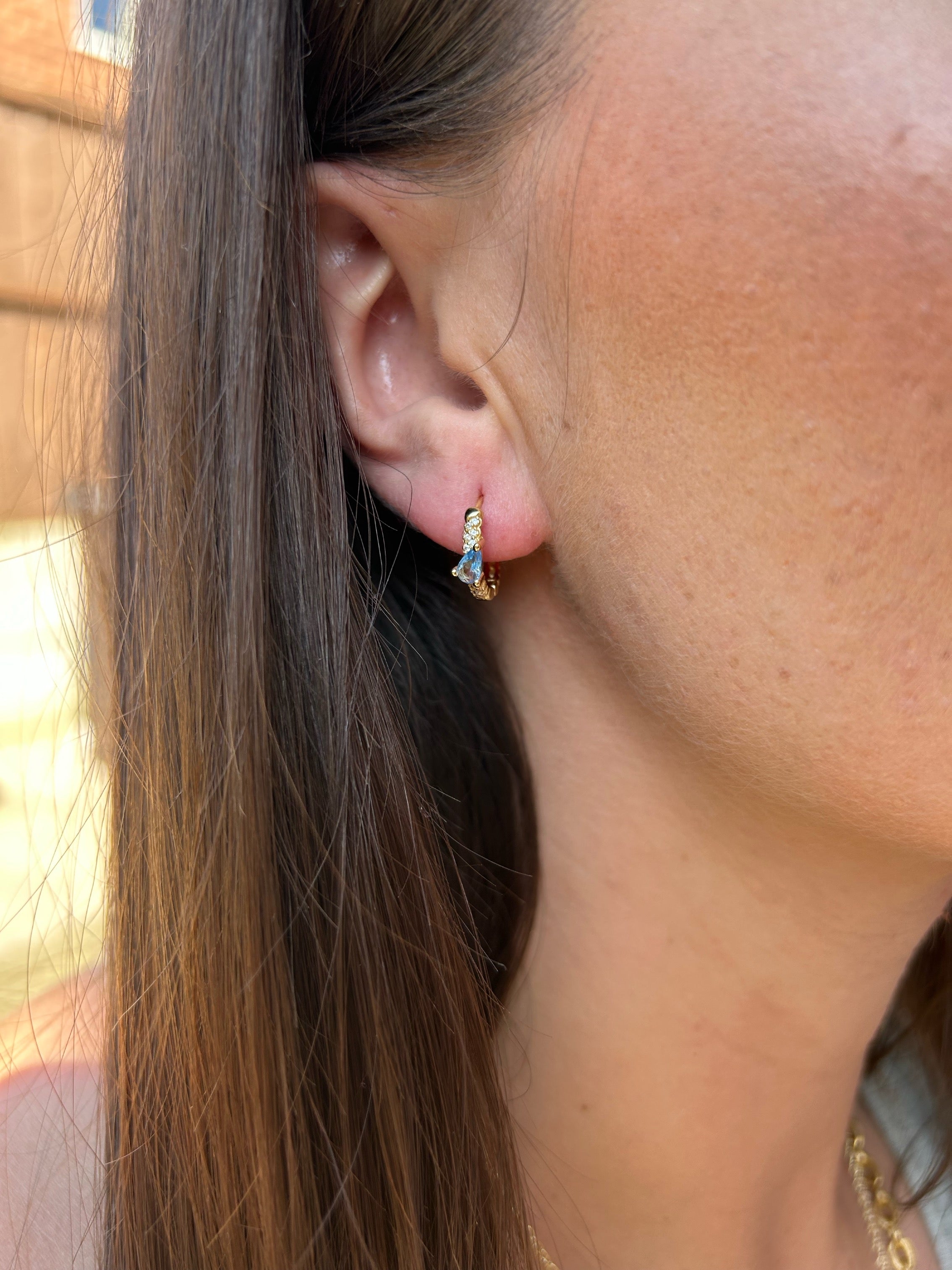 Cerise Huggie Hoop Earrings