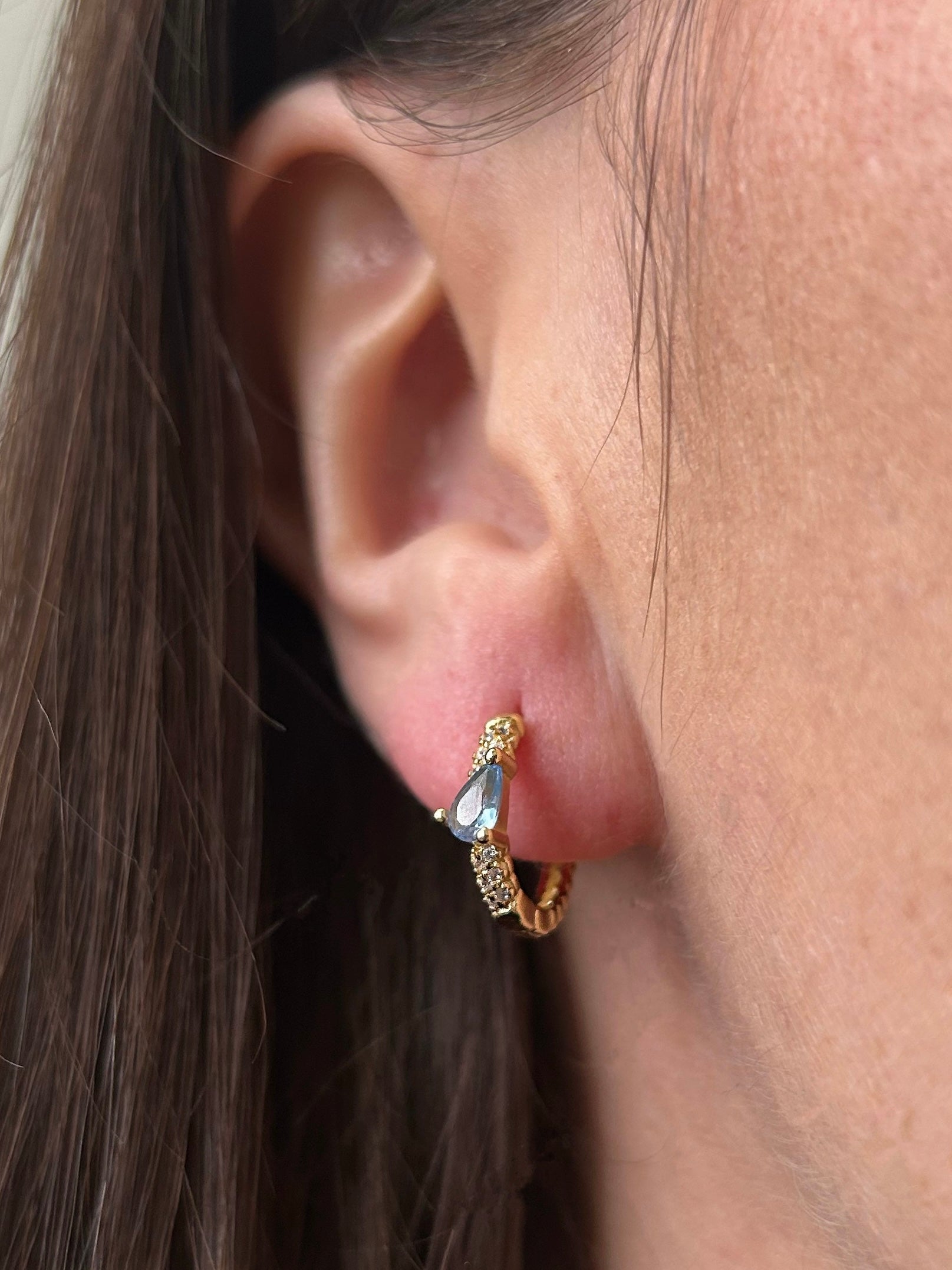 Cerise Huggie Hoop Earrings