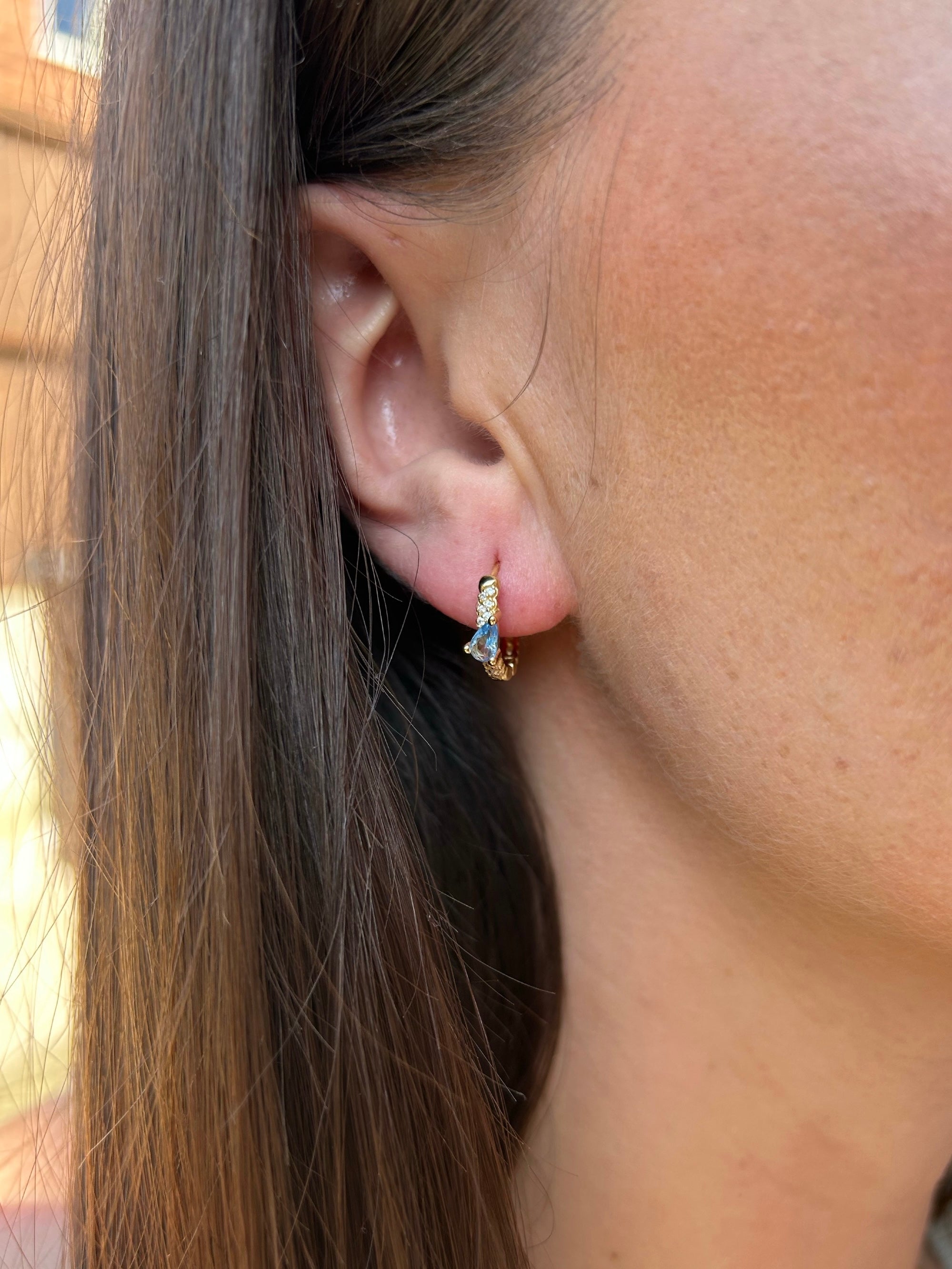 Cerise Huggie Hoop Earrings