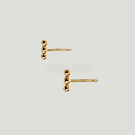 Beaded Trio Stud Earrings