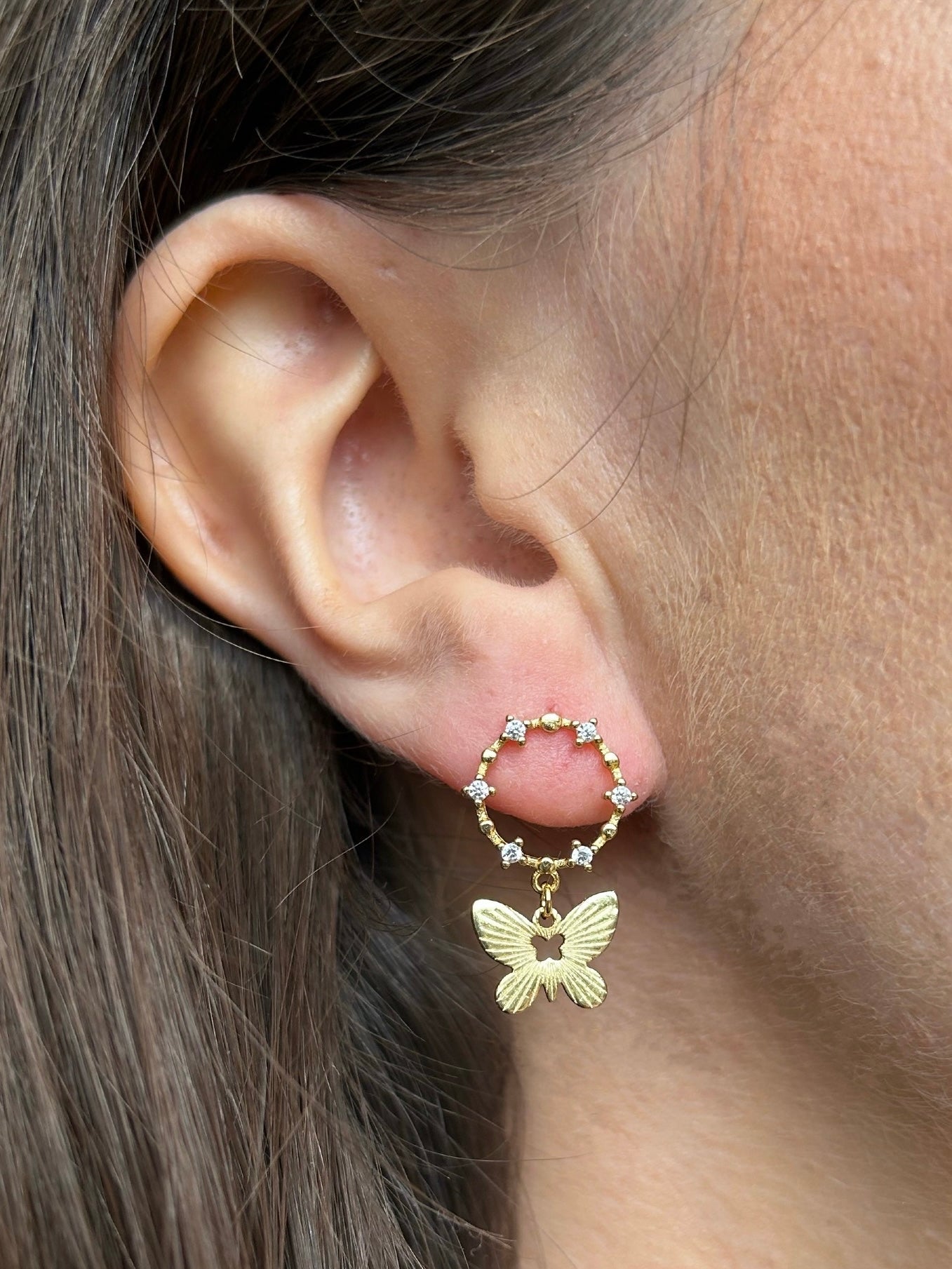 Athalia Butterfly Dangle Earrings - Gemzis Earrings