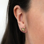 Butterfly Gold Stud Earrings - Gemzis