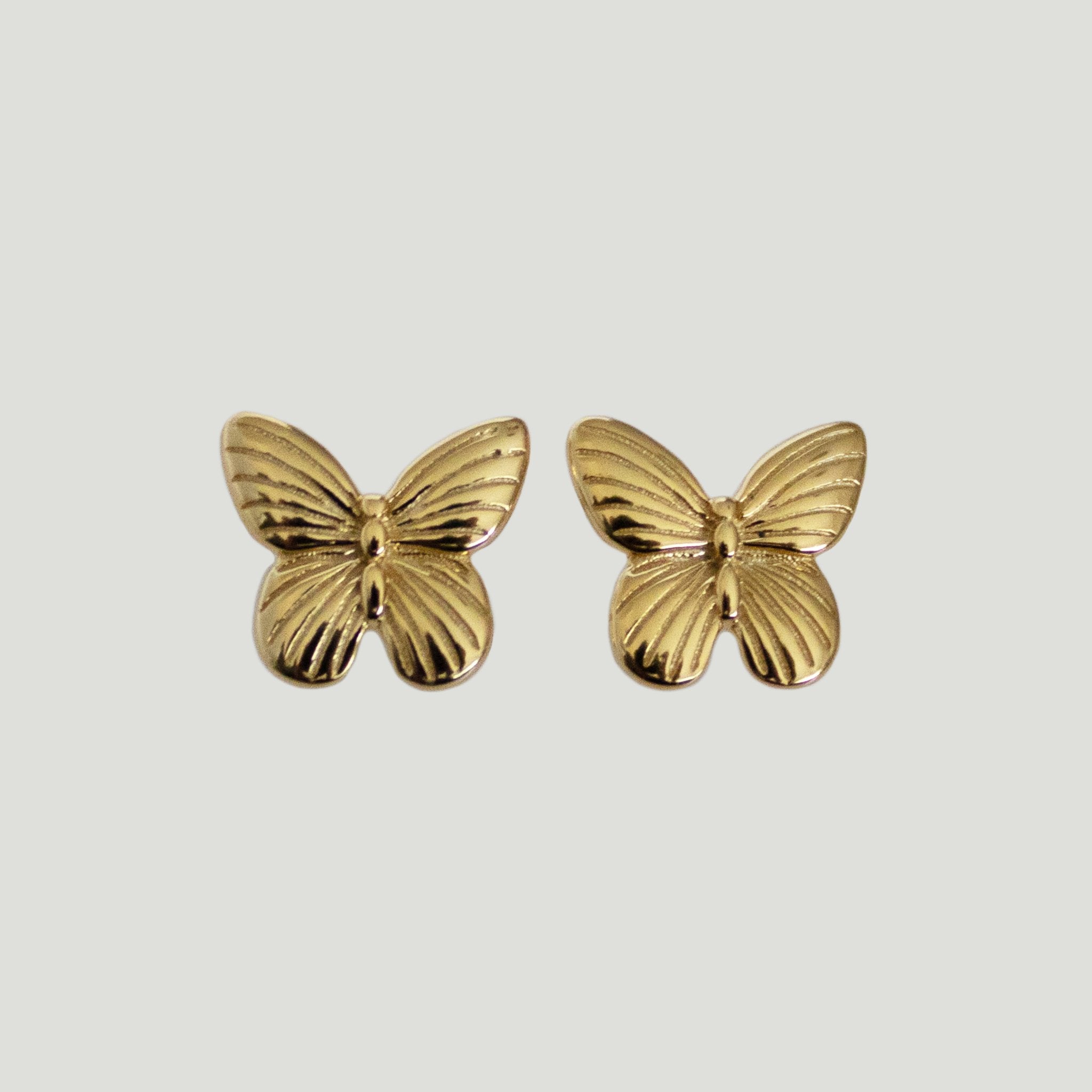 Butterfly Gold Stud Earrings - Gemzis Main image