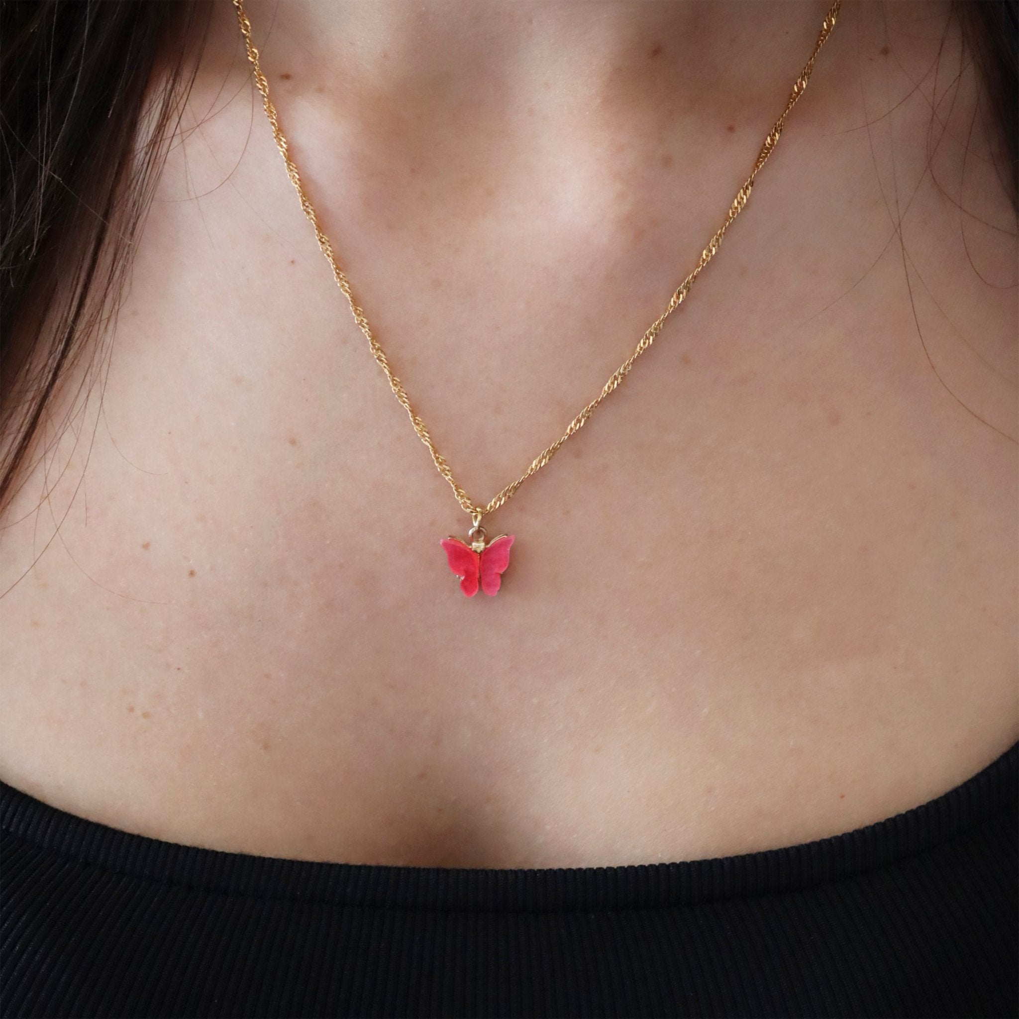 Butterfly Wave Necklace - Gemzis