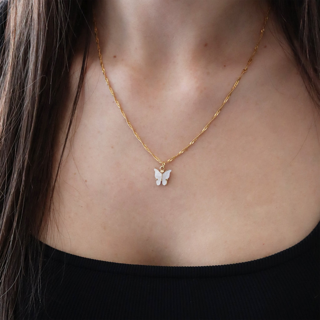 Butterfly Wave Necklace - Gemzis