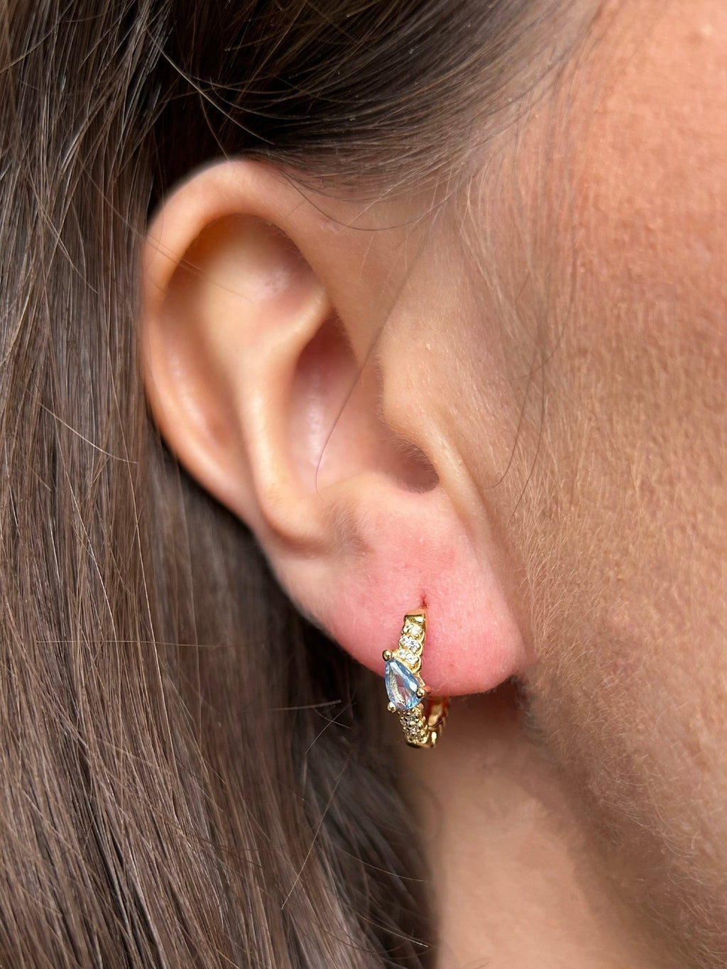 Cerise Huggie Hoop Earrings - Gemzis Earrings