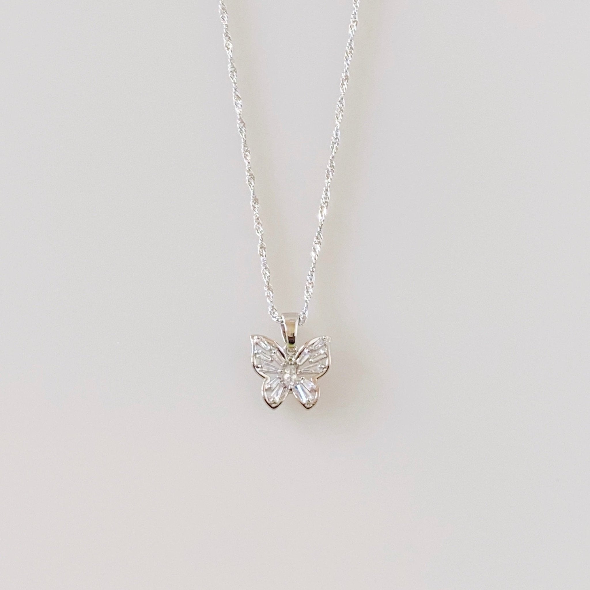 CZ Butterfly Necklace - Gemzis