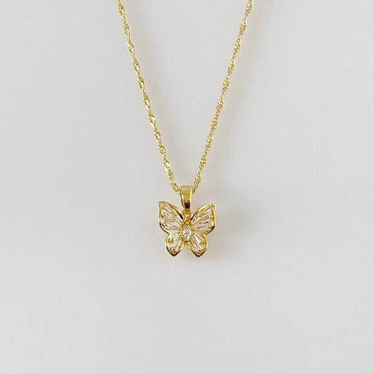 CZ Butterfly Necklace - Gemzis