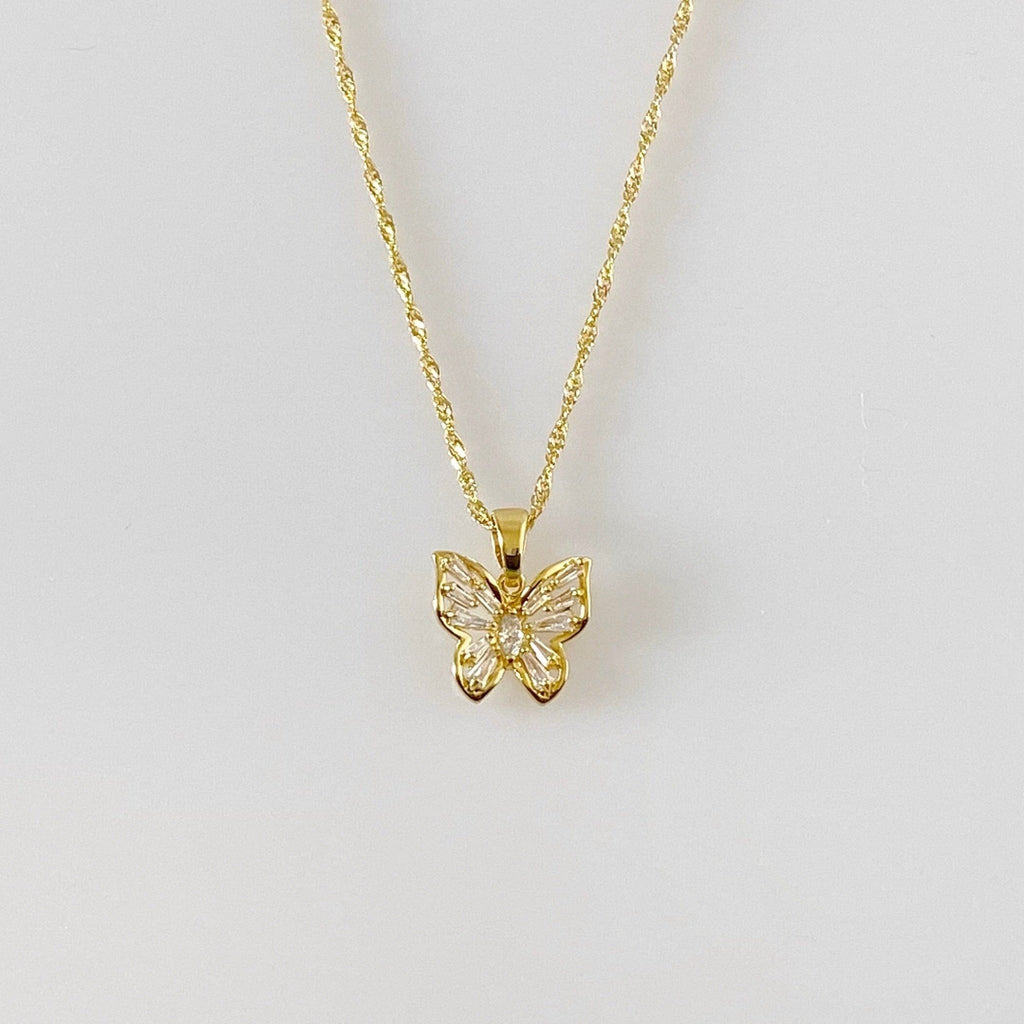 CZ Butterfly Necklace - Gemzis