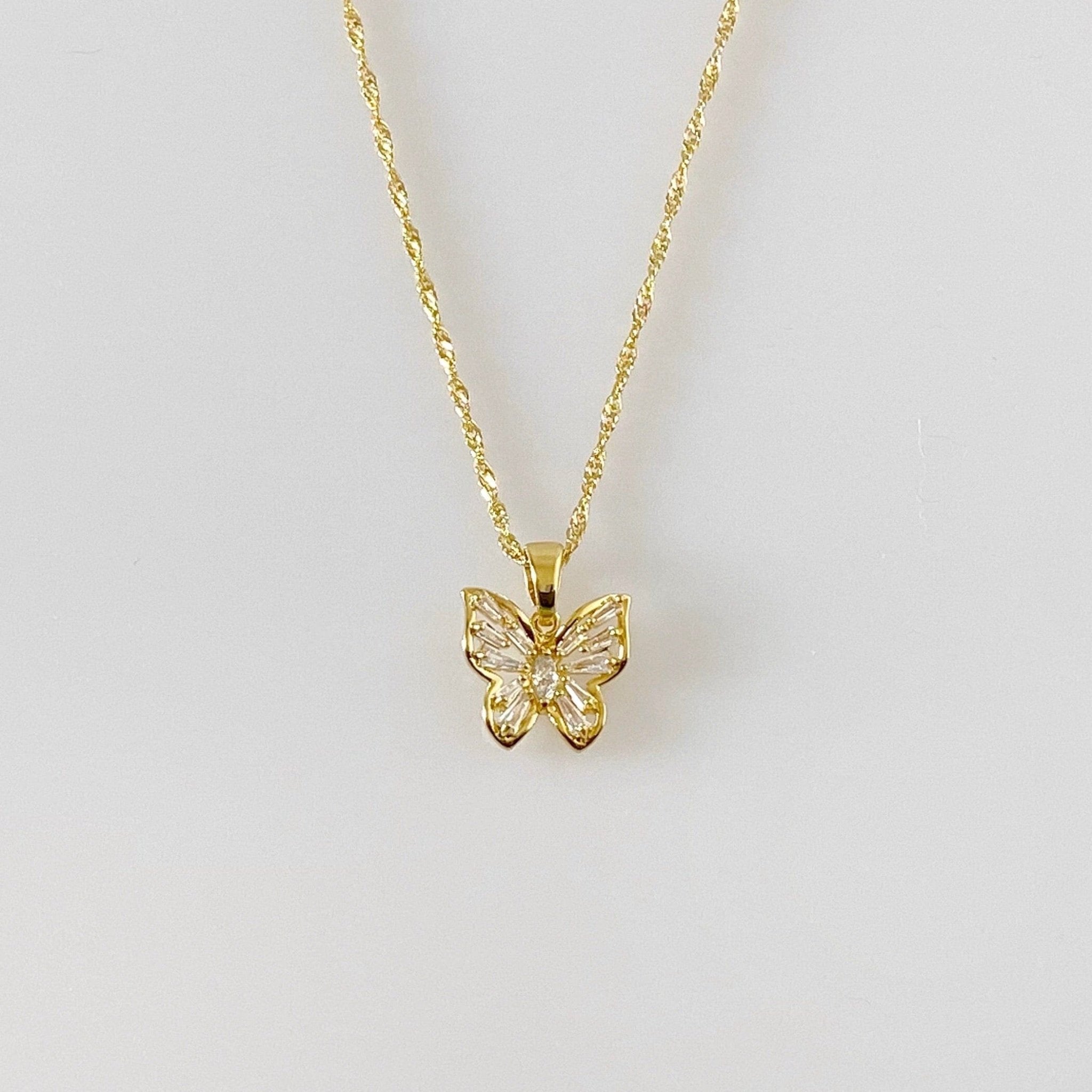 CZ Butterfly Necklace - Gemzis
