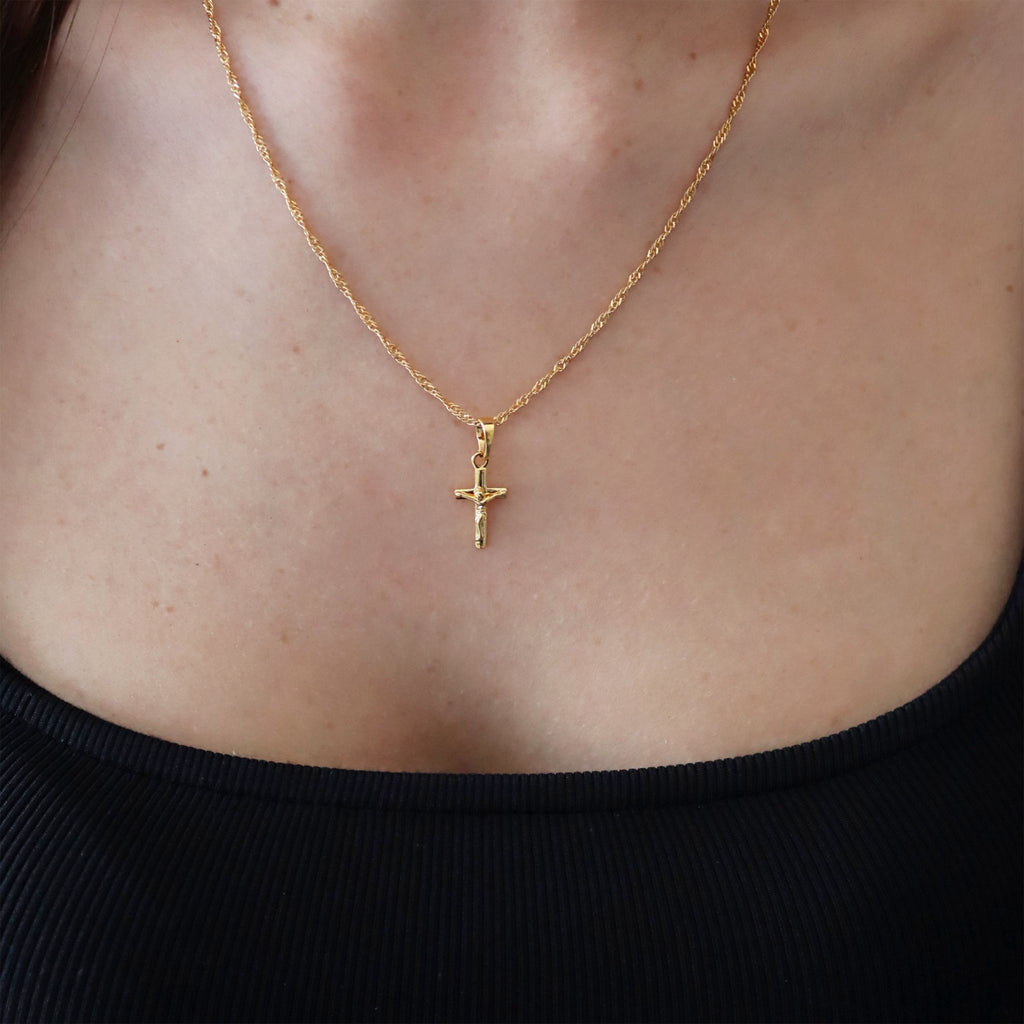 Dainty Cross Necklace - Gemzis