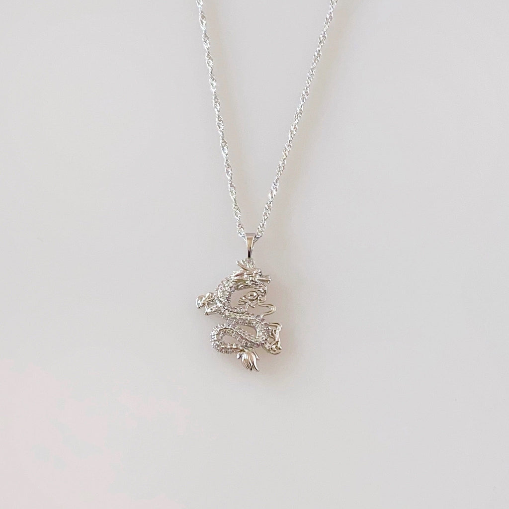 Diamanté Dragon Necklace - Gemzis