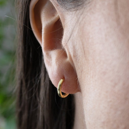 Essentials Mini Gold Huggie Hoop Earrings - Gemzis