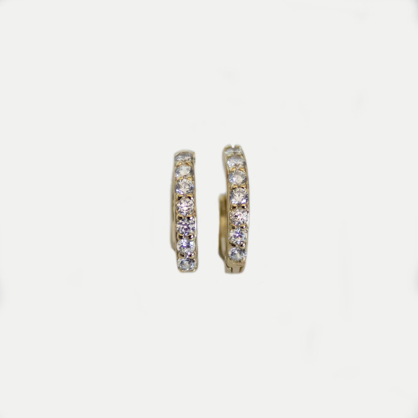 Essentials Small Pave Huggie Hoop Earrings - Gemzis