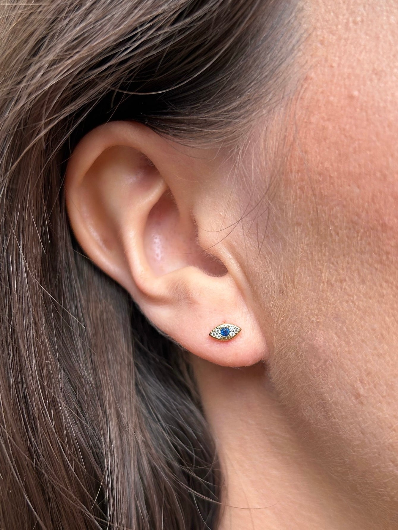 Evil Eye Stud Earrings Secondary image