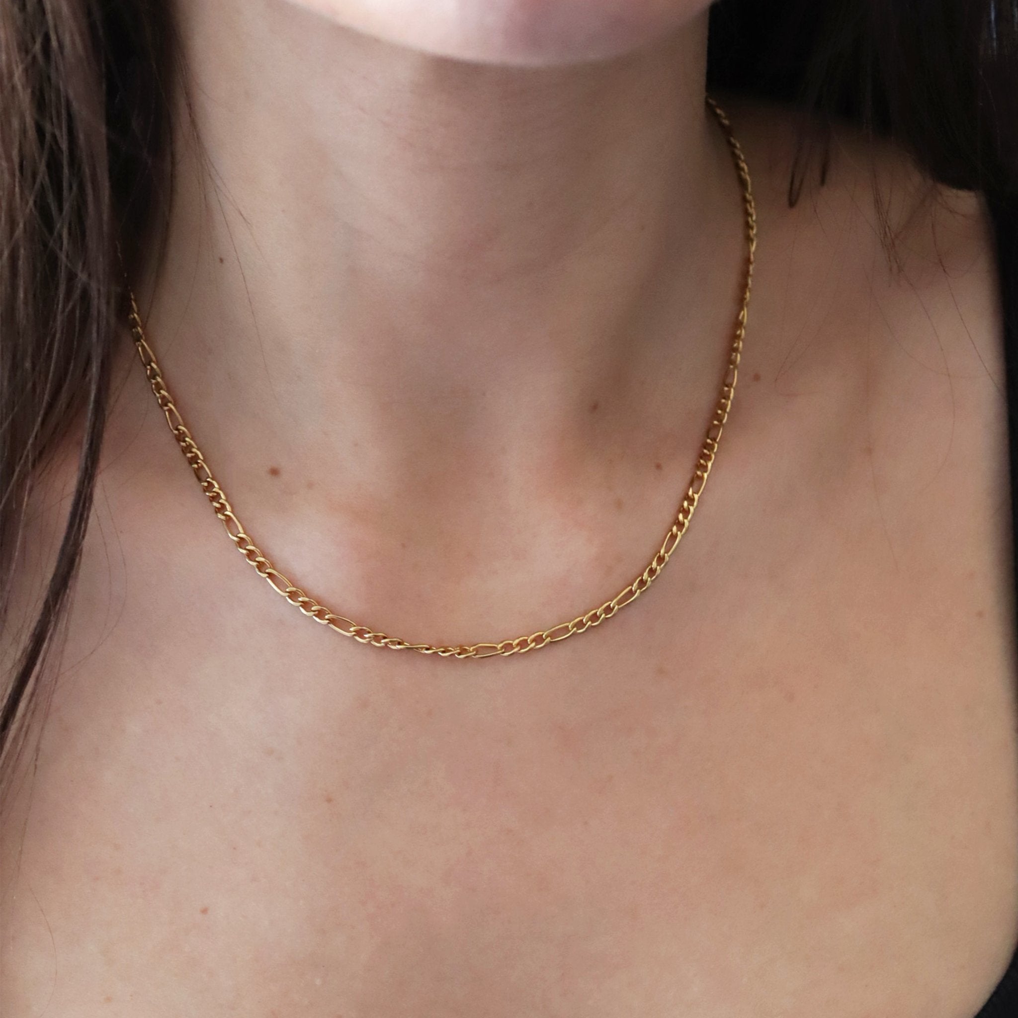 Figaro Chain 3MM Necklace - Gemzis Main image