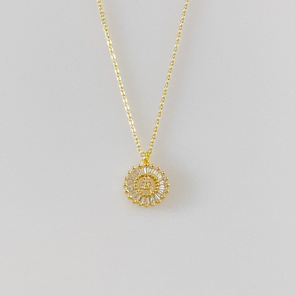 Frosted Custom Initial Necklace - Gemzis