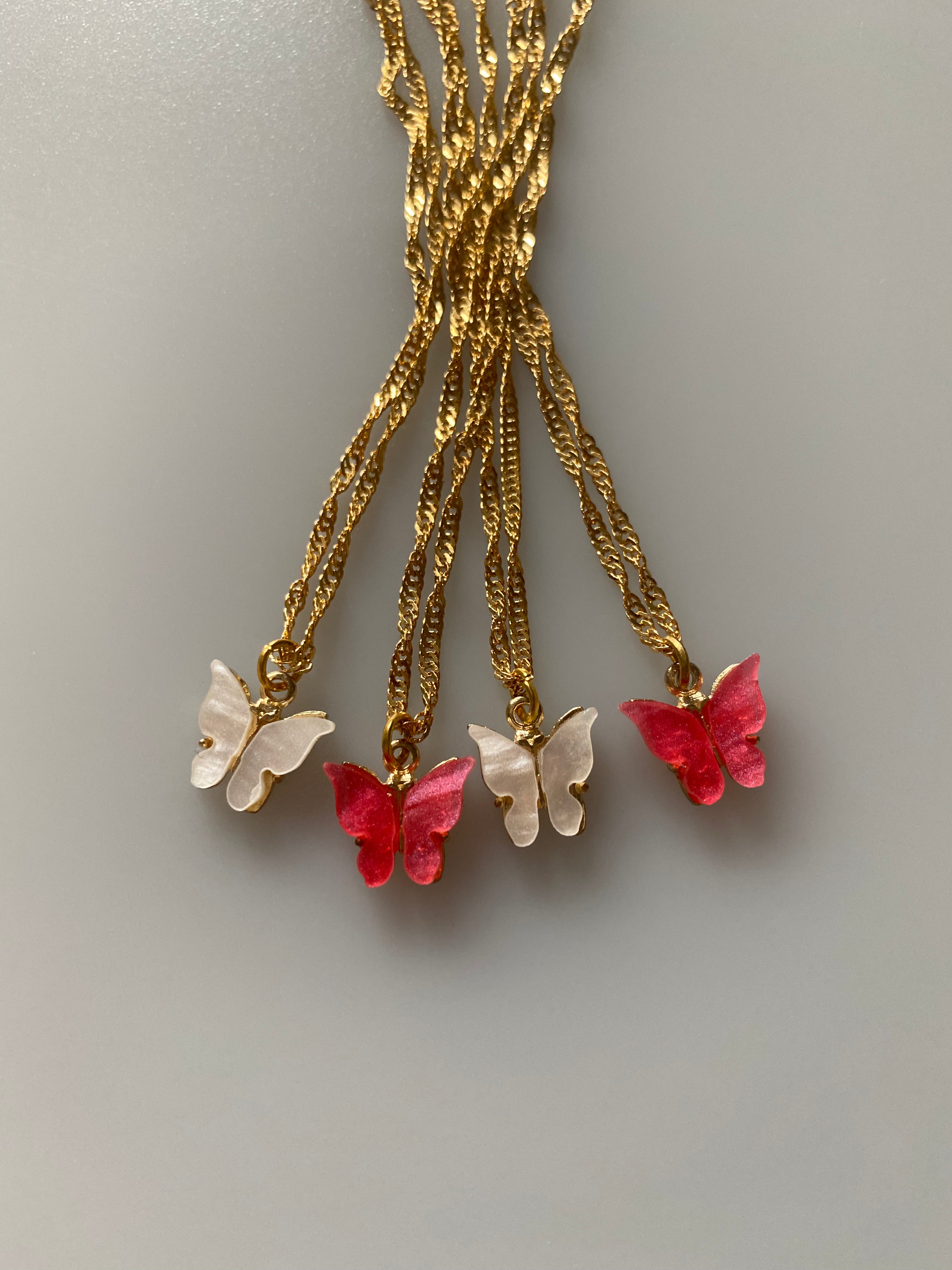 BUTTERFLY WAVE NECKLACE - Gemzis