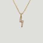 Lightning Bolt Pave Necklace - Gemzis