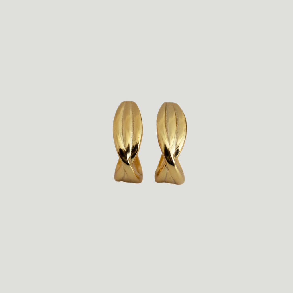 Mulan Twist Gold Earrings - Gemzis