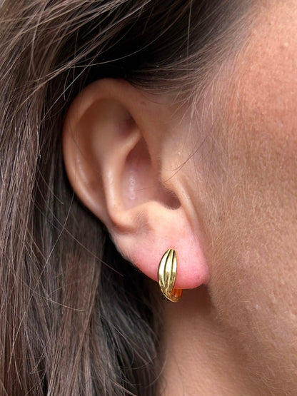 Mulan Twist Gold Earrings - Gemzis Earrings