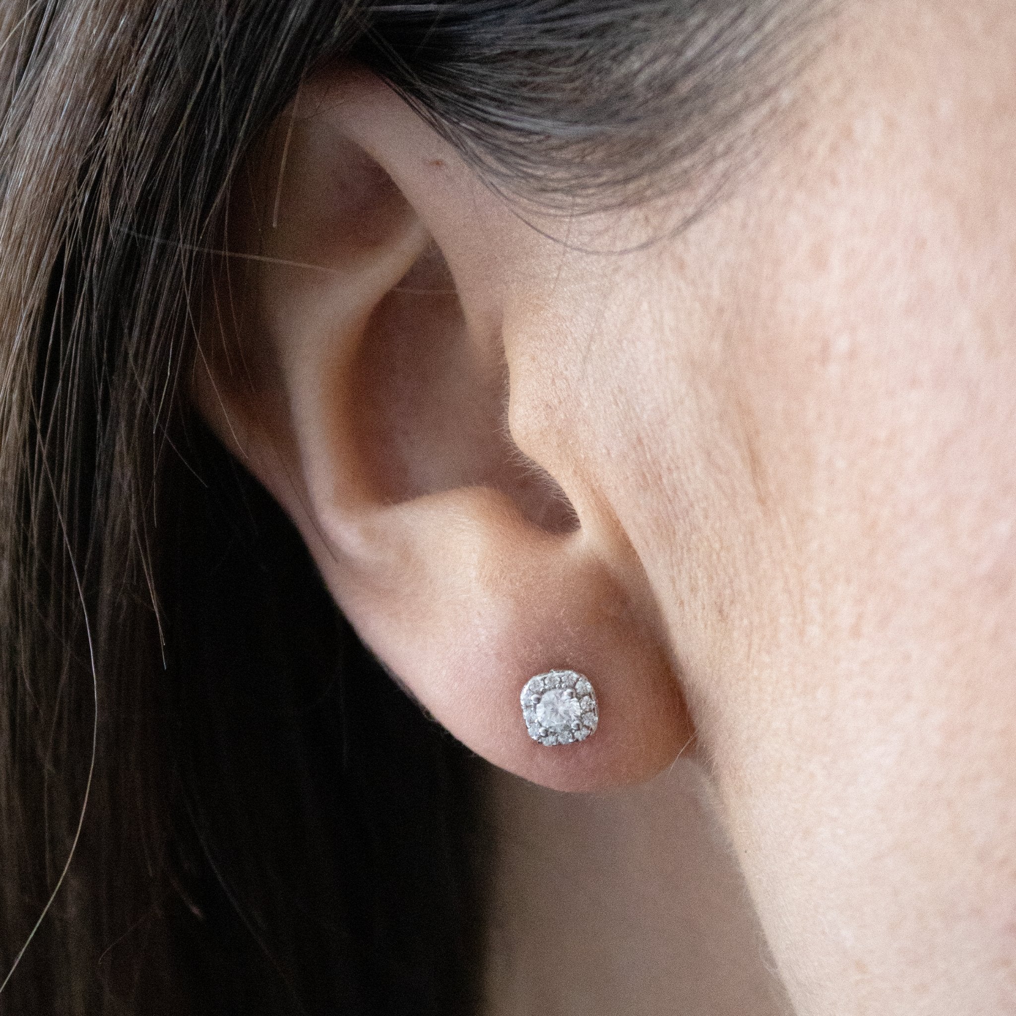 Olivia Round Gemstone Stud Earrings - Gemzis