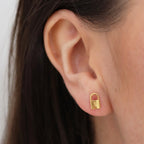 Padlock Stud Earrings - Gemzis