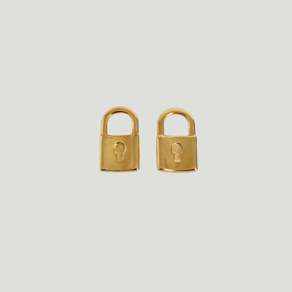 Padlock Stud Earrings - Gemzis