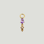 Penelope Gemstone Drop Ear Charm - Gemzis
