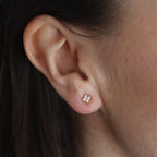 Senna Flower Gemstone Cluster Stud Earrings - Gemzis