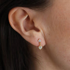 Sweet Heart Stud Dangle Earrings - Gemzis