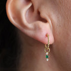 Theia Trio Gemstone Drop Ear Charm - Gemzis