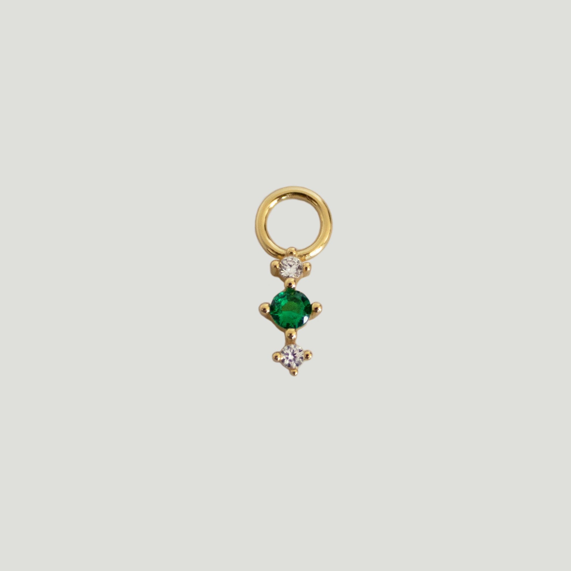 Theia Trio Gemstone Drop Ear Charm - Gemzis