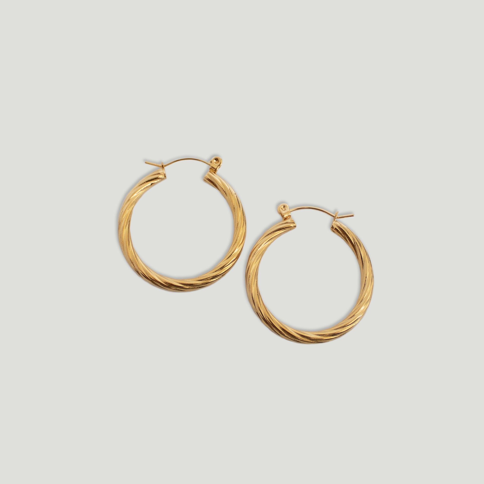 Twisted Gold Hoops - Gemzis Main image